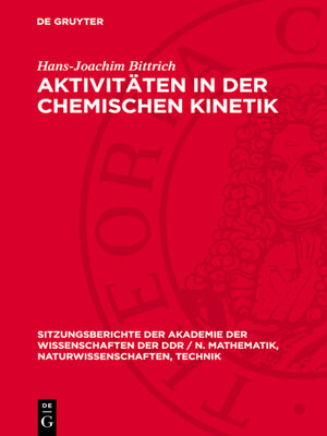 cover image of Aktivitäten in der chemischen Kinetik